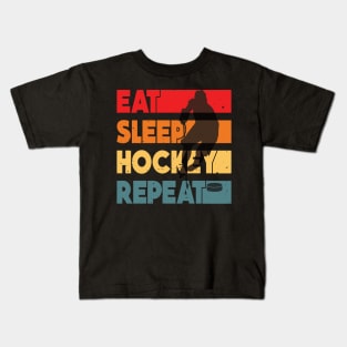 Eat Sleep Ice Hockey Repeat Kids T-Shirt